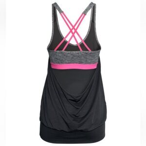 NWT H&M SPORT BODYMIND LAYERED SPORTS BRA WORK OUT TANK TOP SZ XS